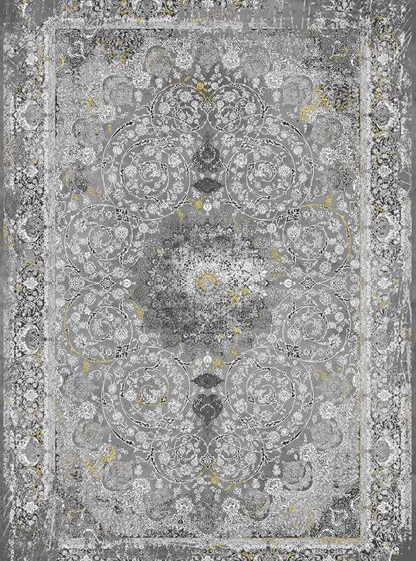 قالیچه و فرشینه مدرن هال و پذیرایی برند رویان کد F135 سایت خرید برو