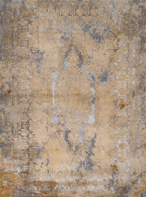 قالیچه و فرشینه مدرن هال و پذیرایی برند رویان کد F136 سایت خرید برو