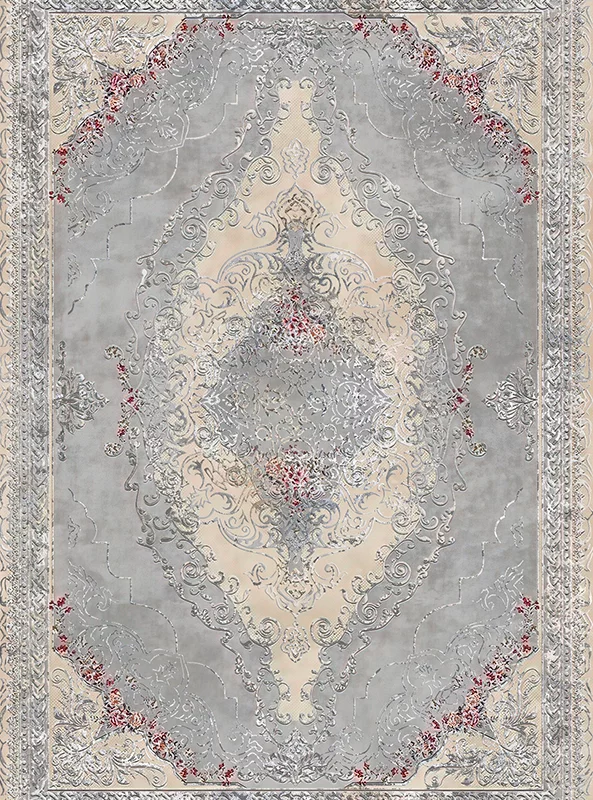 قالیچه و فرشینه مدرن هال و پذیرایی برند رویان کد F138 سایت خرید برو