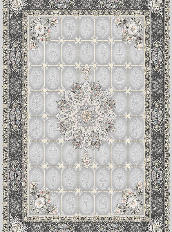 قالیچه و فرشینه مدرن هال و پذیرایی برند رویان کد F146 سایت خرید برو