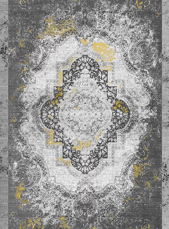 قالیچه و فرشینه مدرن هال و پذیرایی برند رویان کد F158 سایت خرید برو