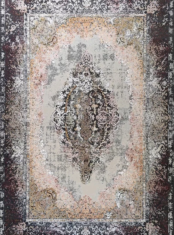 قالیچه و فرشینه مدرن هال و پذیرایی برند رویان کد F161 سایت خرید برو