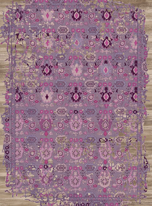 قالیچه و فرشینه مدرن هال و پذیرایی برند رویان کد F181 سایت خرید برو