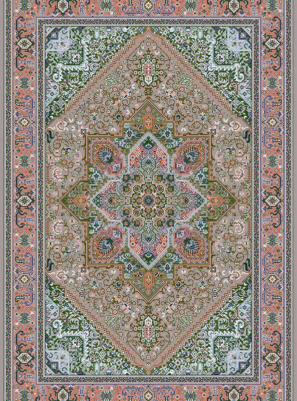 قالیچه و فرشینه مدرن هال و پذیرایی برند رویان کد F197 سایت خرید برو