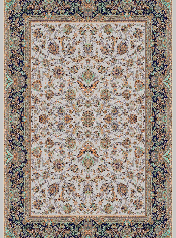 قالیچه و فرشینه مدرن هال و پذیرایی برند رویان کد F208 سایت خرید برو