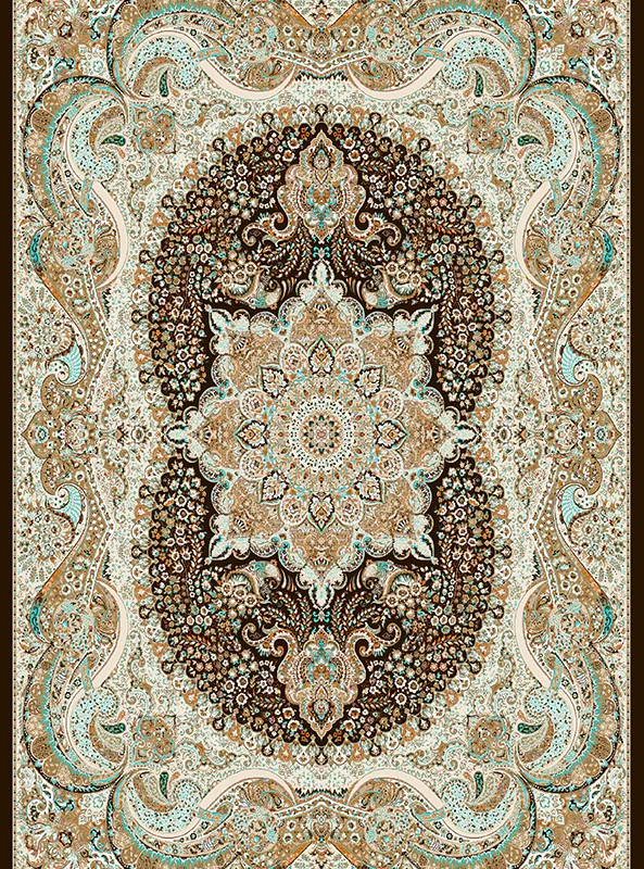 قالیچه و فرشینه مدرن هال و پذیرایی برند رویان کد F209 سایت خرید برو