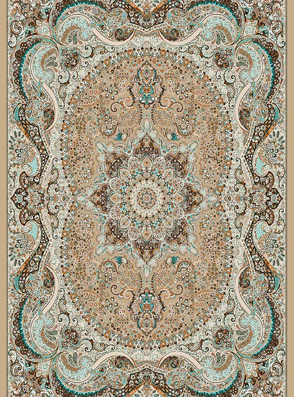 قالیچه و فرشینه مدرن هال و پذیرایی برند رویان کد F210 سایت خرید برو