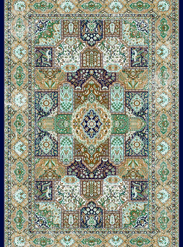 قالیچه و فرشینه مدرن هال و پذیرایی برند رویان کد F217 سایت خرید برو