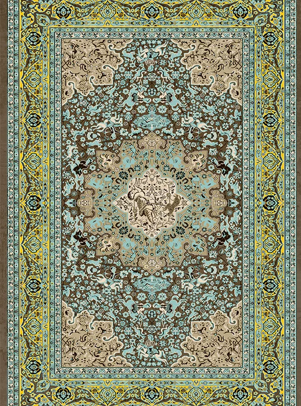 قالیچه و فرشینه مدرن هال و پذیرایی برند رویان کد F240 سایت خرید برو