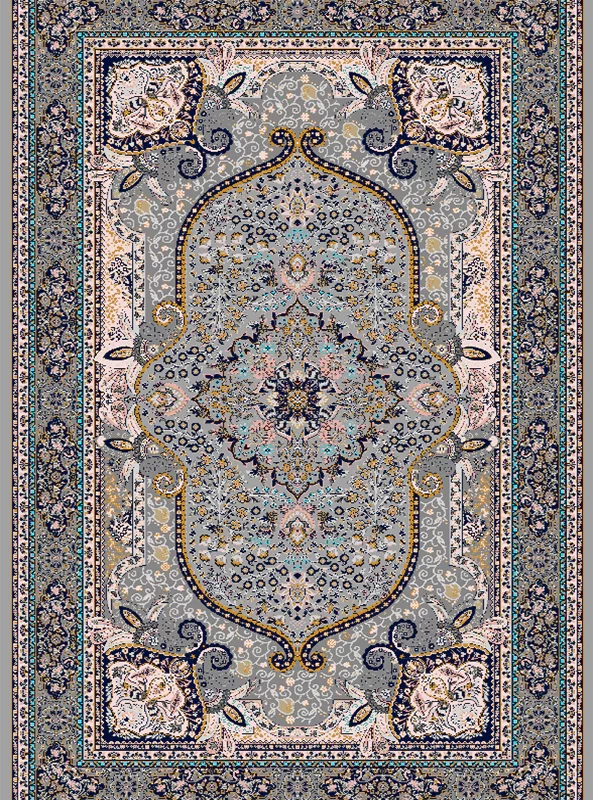 قالیچه و فرشینه مدرن هال و پذیرایی برند رویان کد F249 سایت خرید برو