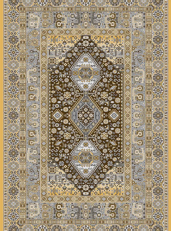 قالیچه و فرشینه مدرن هال و پذیرایی برند رویان کد F252 سایت خرید برو