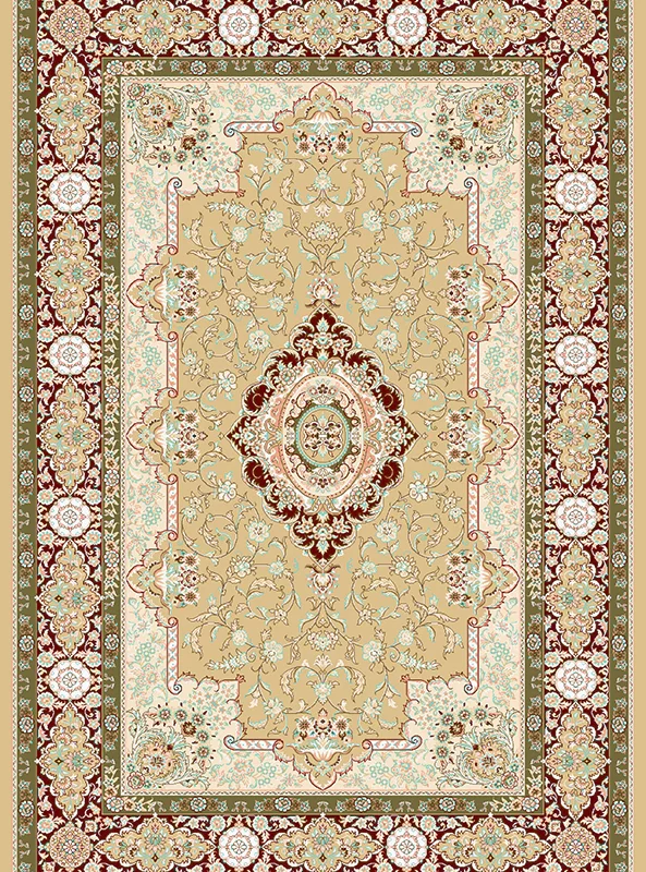 قالیچه و فرشینه مدرن هال و پذیرایی برند رویان کد F253 سایت خرید برو