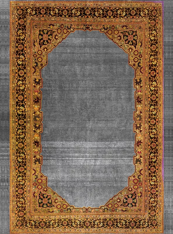 قالیچه و فرشینه مدرن هال و پذیرایی برند رویان کد F258 سایت خرید برو