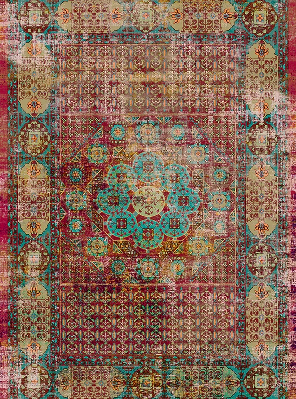 قالیچه و فرشینه مدرن هال و پذیرایی برند رویان کد F260 سایت خرید برو