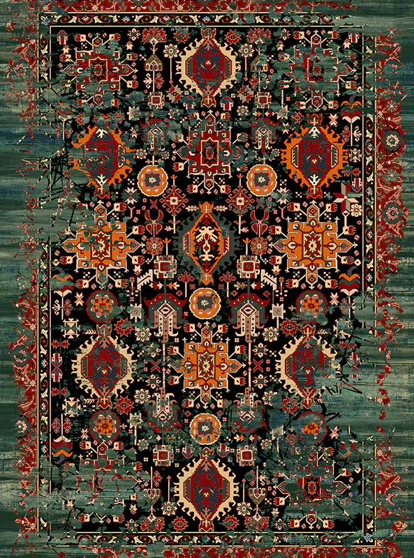 قالیچه و فرشینه مدرن هال و پذیرایی برند رویان کد F264 سایت خرید برو