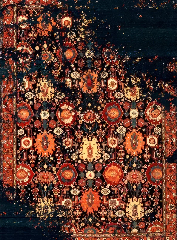 قالیچه و فرشینه مدرن هال و پذیرایی برند رویان کد F265 سایت خرید برو