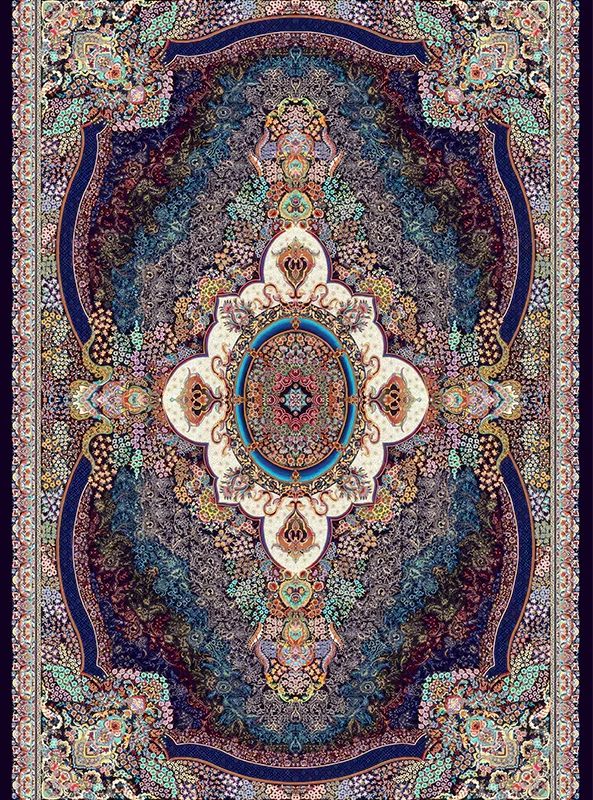 قالیچه و فرشینه مدرن هال و پذیرایی برند رویان کد F267 سایت خرید برو