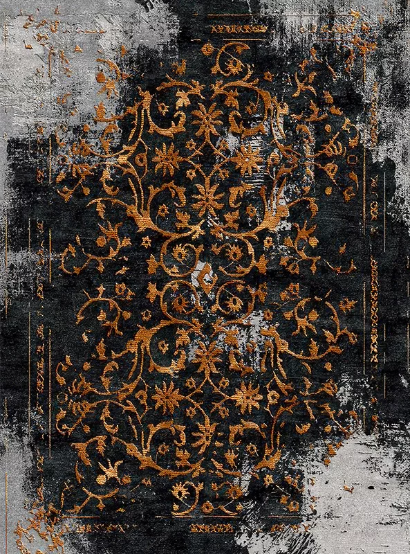 قالیچه و فرشینه مدرن هال و پذیرایی برند رویان کد F272 سایت خرید برو