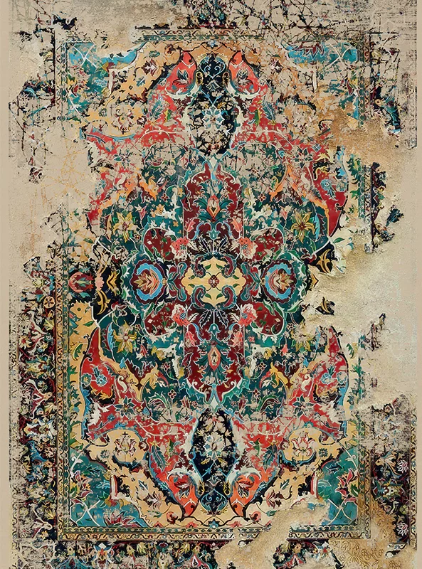 قالیچه و فرشینه مدرن هال و پذیرایی برند رویان کد F279 سایت خرید برو