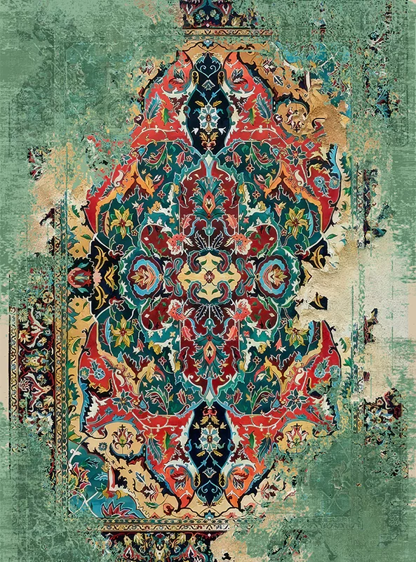 قالیچه و فرشینه مدرن هال و پذیرایی برند رویان کد F281 سایت خرید برو