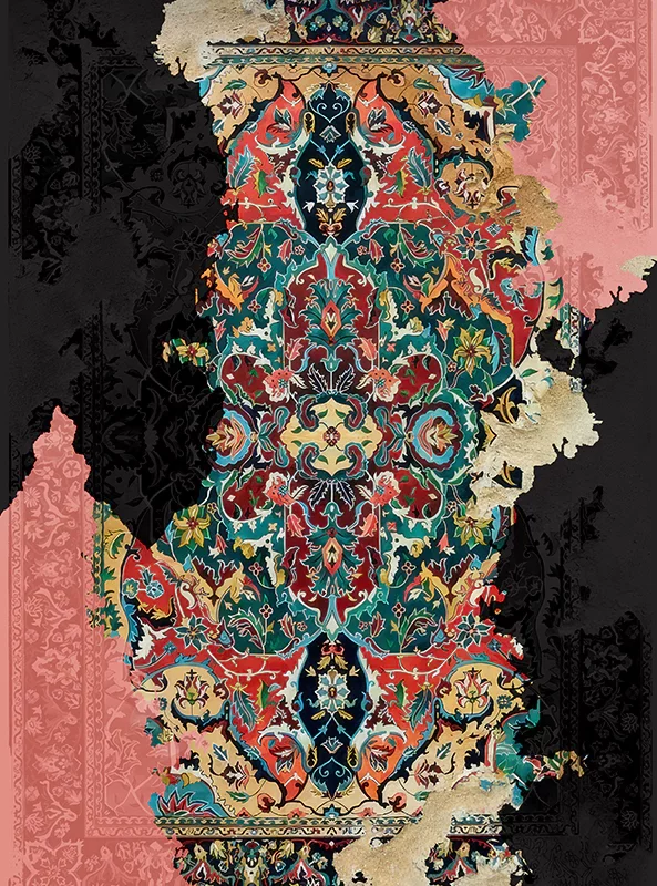 قالیچه و فرشینه مدرن هال و پذیرایی برند رویان کد F282 سایت خرید برو