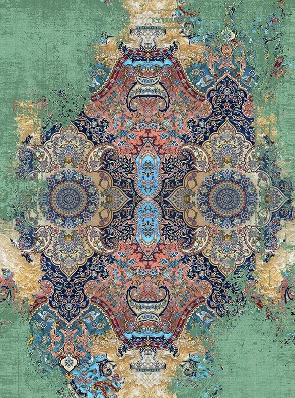 قالیچه و فرشینه مدرن هال و پذیرایی برند رویان کد F285 سایت خرید برو