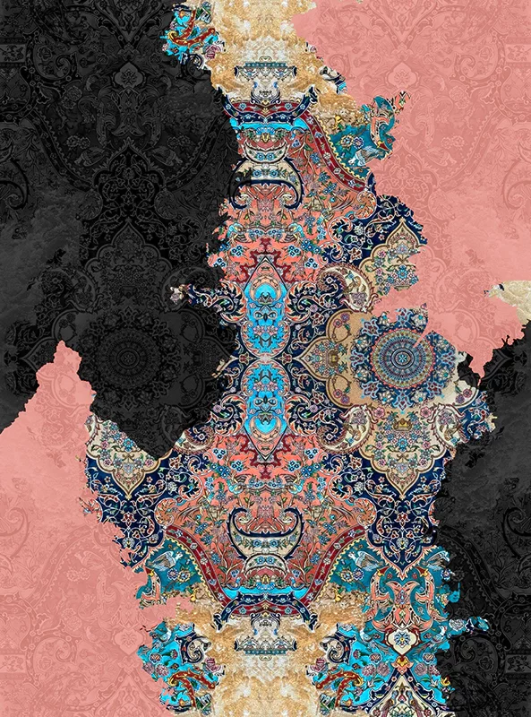 قالیچه و فرشینه مدرن هال و پذیرایی برند رویان کد F286 سایت خرید برو