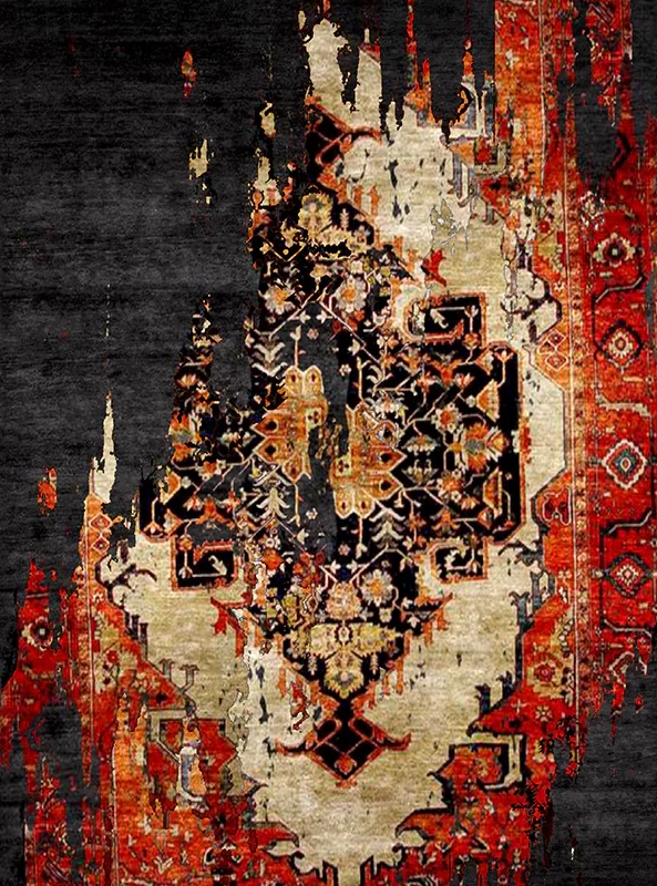 قالیچه و فرشینه مدرن هال و پذیرایی برند رویان کد F287 سایت خرید برو