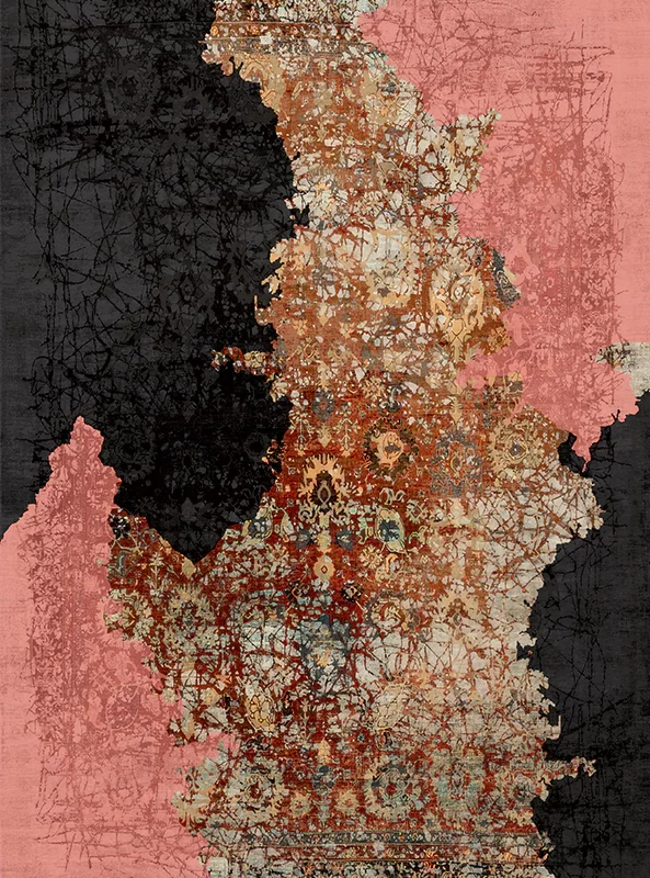 قالیچه و فرشینه مدرن هال و پذیرایی برند رویان کد F289 سایت خرید برو