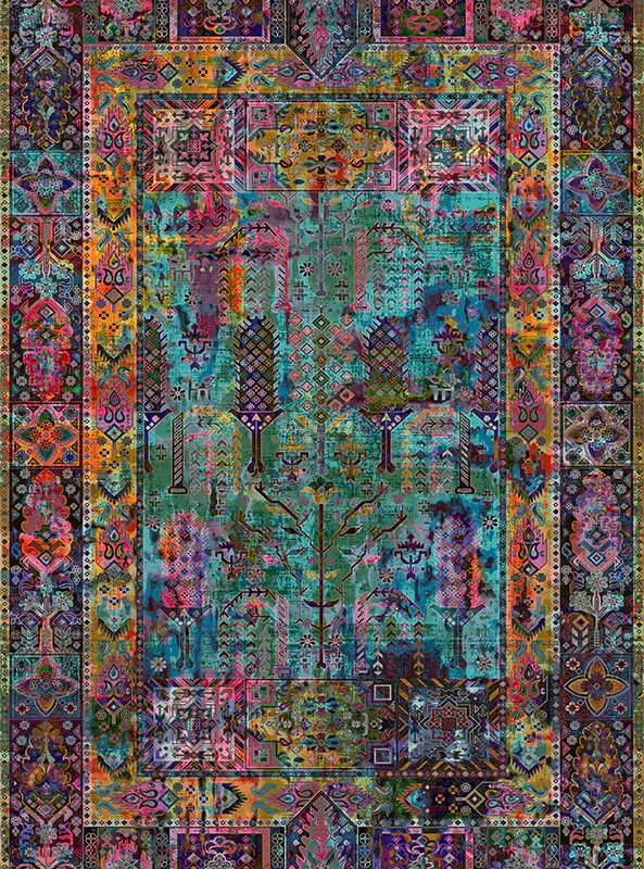 قالیچه و فرشینه مدرن هال و پذیرایی برند رویان کد F465 سایت خرید برو