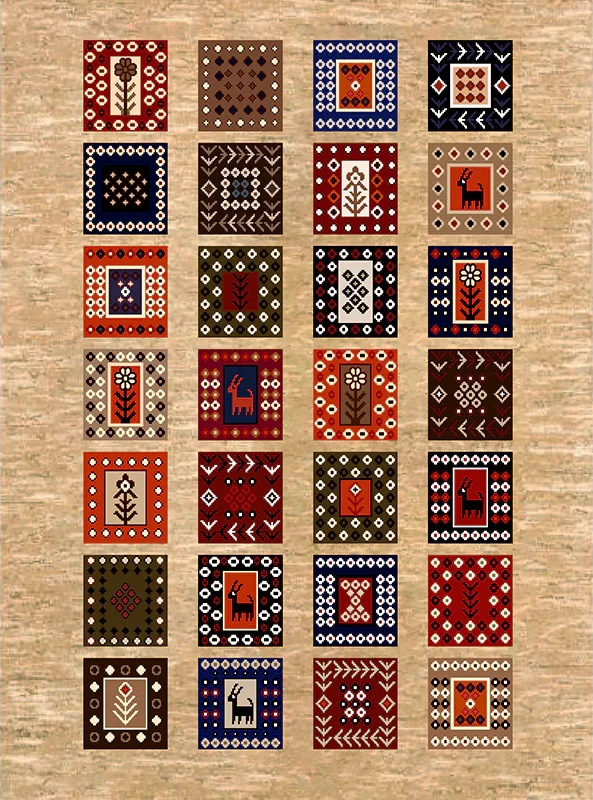 قالیچه و فرشینه مدرن هال و پذیرایی برند رویان کد F468 سایت خرید برو