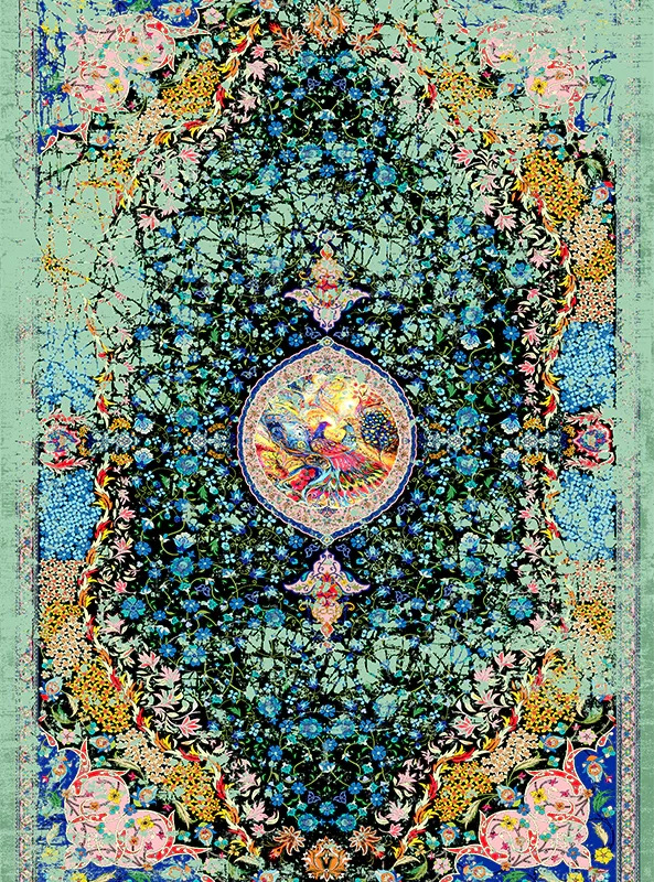 قالیچه و فرشینه مدرن هال و پذیرایی برند رویان کد F469 سایت خرید برو