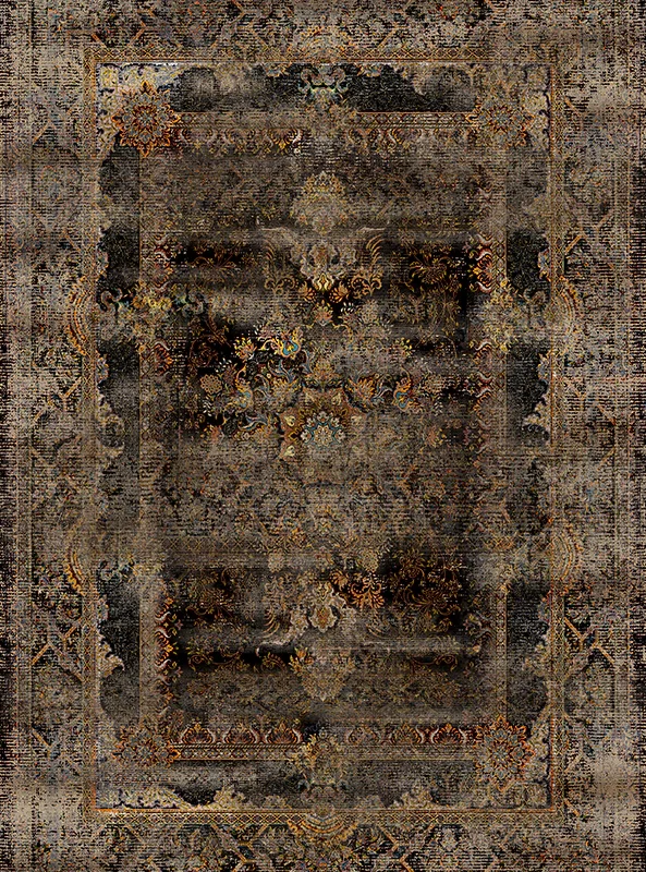 قالیچه و فرشینه مدرن هال و پذیرایی برند رویان کد F474 سایت خرید برو