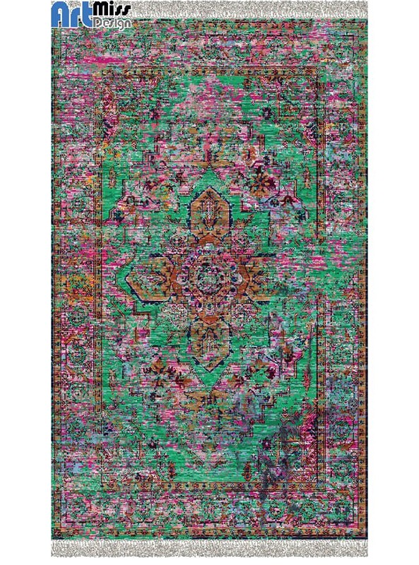 قالیچه و فرشینه مدرن هال و پذیرایی برند رویان کد F480 سایت خرید برو