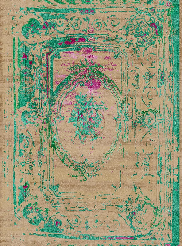 قالیچه و فرشینه مدرن هال و پذیرایی برند رویان کد F491 سایت خرید برو