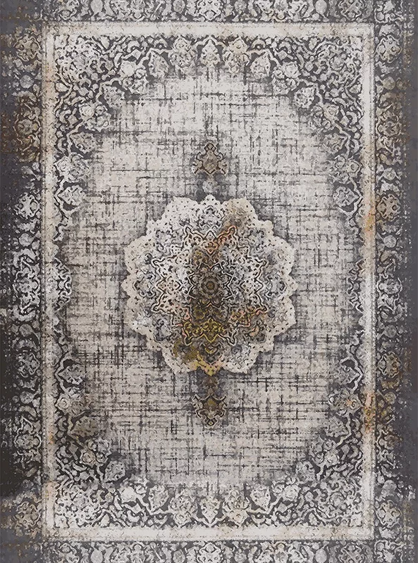 قالیچه و فرشینه مدرن هال و پذیرایی برند رویان کد F494 سایت خرید برو