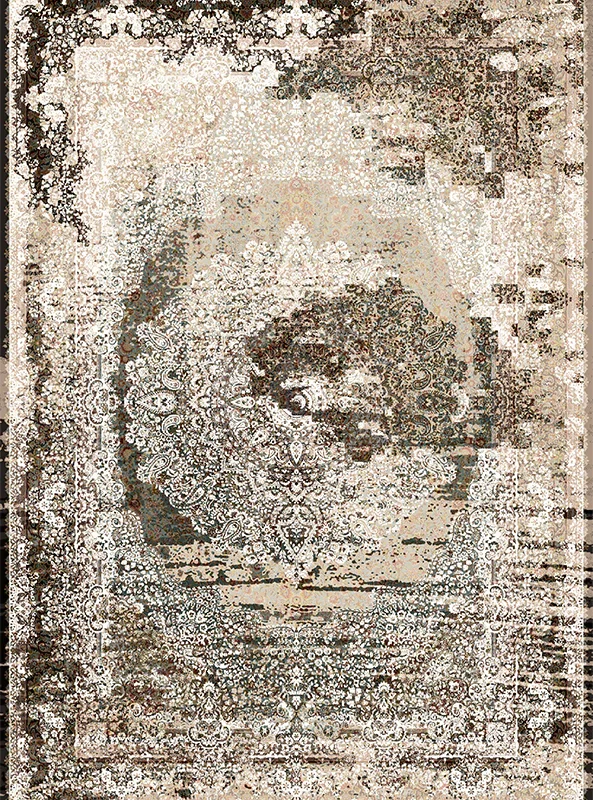 قالیچه و فرشینه مدرن هال و پذیرایی برند رویان کد F497 سایت خرید برو