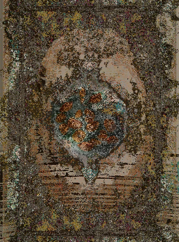 قالیچه و فرشینه مدرن هال و پذیرایی برند رویان کد F501 سایت خرید برو