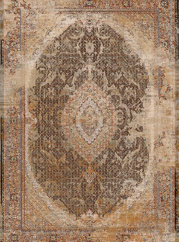 قالیچه و فرشینه مدرن هال و پذیرایی برند رویان کد F505 سایت خرید برو