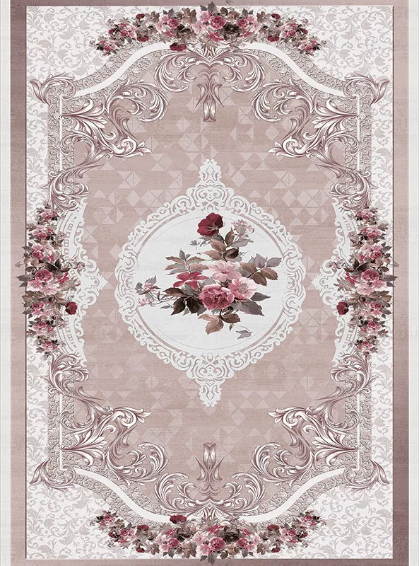 قالیچه و فرشینه مدرن هال و پذیرایی برند رویان کد F525 سایت خرید برو