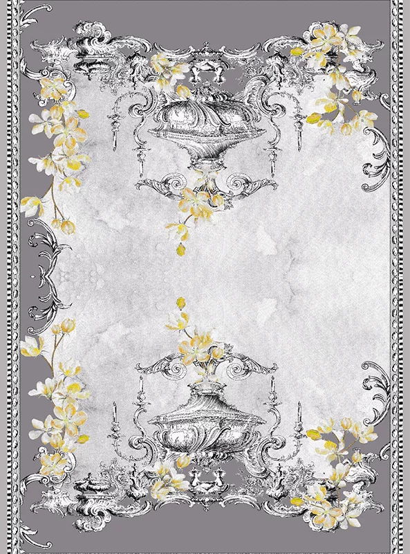 قالیچه و فرشینه مدرن هال و پذیرایی برند رویان کد F529 سایت خرید برو