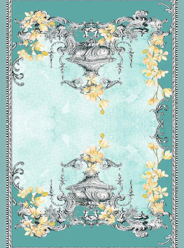 قالیچه و فرشینه مدرن هال و پذیرایی برند رویان کد F530 سایت خرید برو