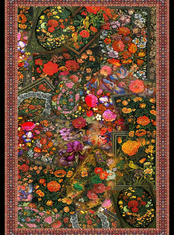 قالیچه و فرشینه مدرن هال و پذیرایی برند رویان کد F538 سایت خرید برو