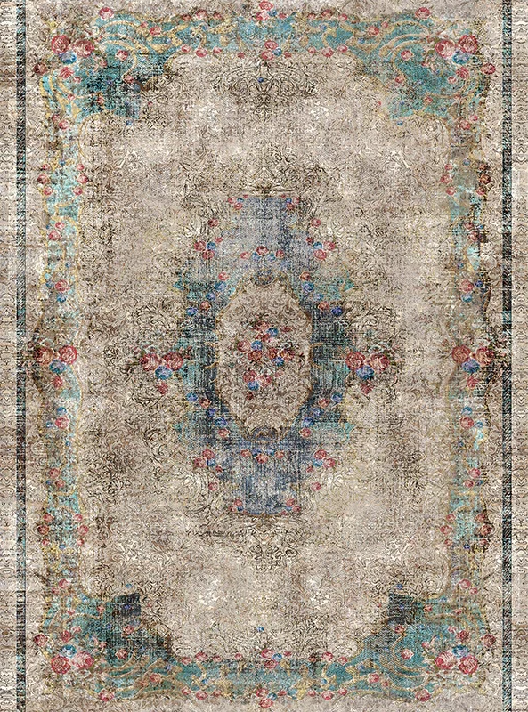 قالیچه و فرشینه مدرن هال و پذیرایی برند رویان کد F546 سایت خرید برو