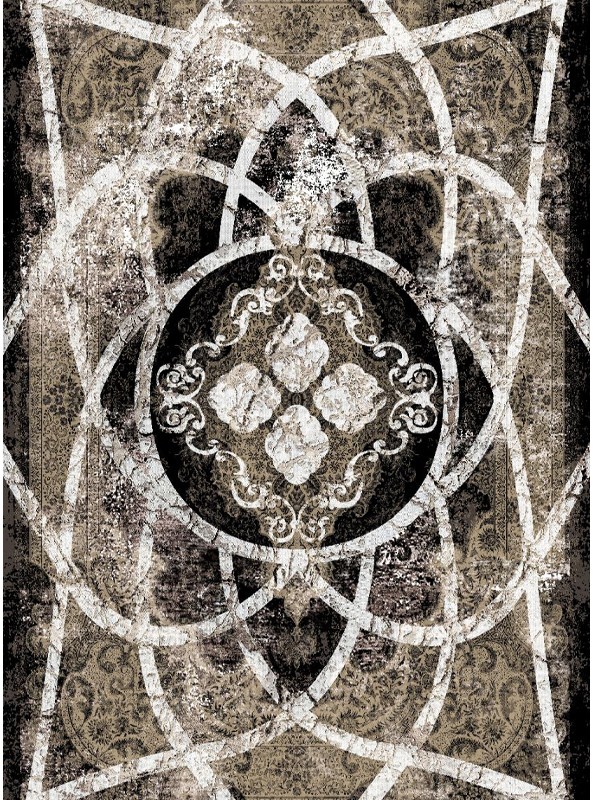 قالیچه و فرشینه مدرن هال و پذیرایی برند رویان کد F560 سایت خرید برو