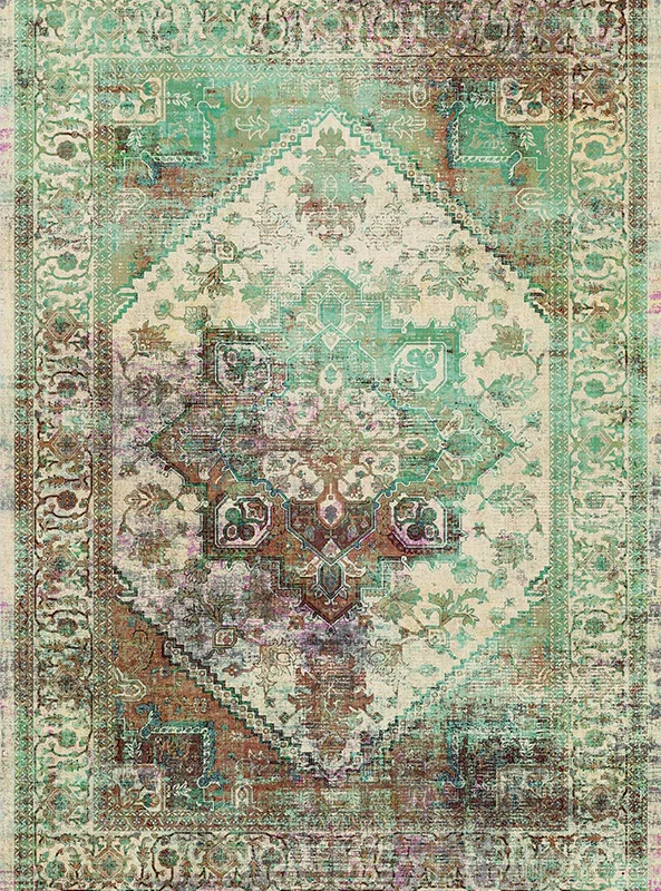 قالیچه و فرشینه مدرن هال و پذیرایی برند رویان کد F486 سایت خرید برو