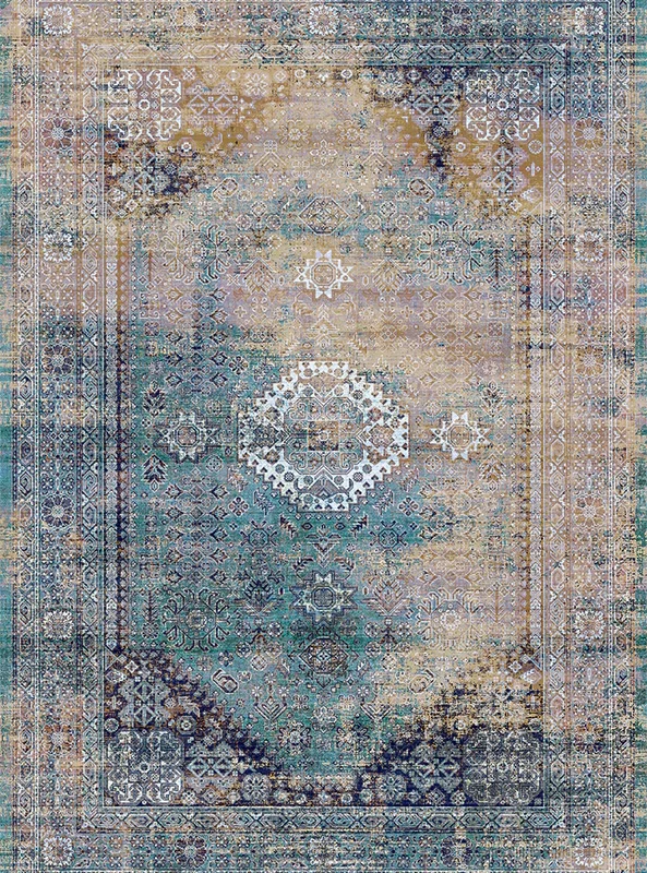 قالیچه و فرشینه مدرن هال و پذیرایی برند رویان کد F489 سایت خرید برو