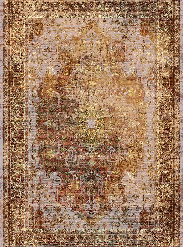 قالیچه و فرشینه مدرن هال و پذیرایی برند رویان کد F487 سایت خرید برو