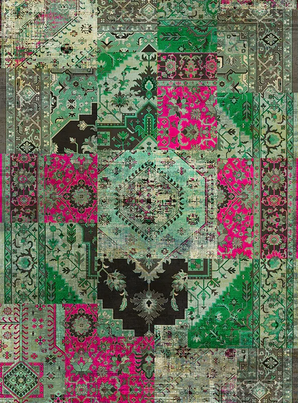 قالیچه و فرشینه مدرن هال و پذیرایی برند رویان کد F590 سایت خرید برو