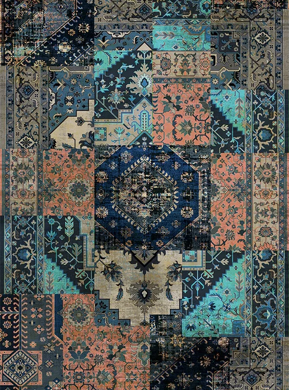 قالیچه و فرشینه مدرن هال و پذیرایی برند رویان کد F591 سایت خرید برو